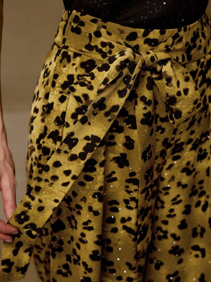 MOTF PREMIUM Weite Hose mit Allover-Muster