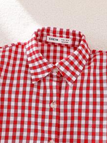 Camicia casual a righe intrecciata per ragazza giovane