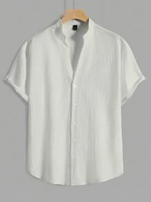 Manfinity Homme Men's Casual Versatile Solid Color Shirt