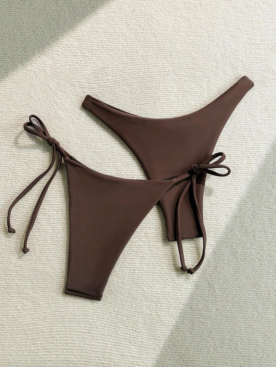 Swim Chiccia 2pcs/Set Women Triangle Bottom Bikini Set For Summer Beach Vacation