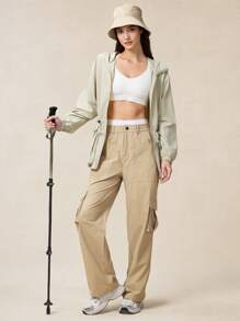 OutZeal Pantalones ligeros y elásticos resistentes al agua y desgarros para senderismo de mujer, con bolsillos cargo, apropiados para actividades al aire libre