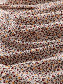 EMERY ROSE Plus Size 2pcs Outfit: Solid Color Round Neck Short Sleeve T-Shirt And Skirt - Multicolor - View 3