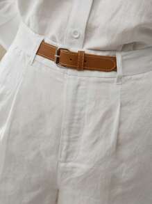 MOTF PREMIUM LINEN PRESS CREASE SHORTS