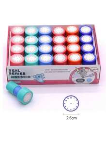 SHEIN 1pc Random Color Clock Stamp Teaching Tools For Kids Learning On Watch Multiple Style Student Teaching Tools Seal For Primary School Supplies Back To School,Back To School,School Supplies
