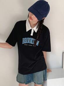 Dazy Kids Tween Girl Fall T-Shirt - Black - View 5