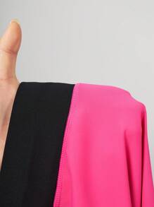 Menodora SHEIN Sport Solid Color Patchwork Leopard Net Mesh Sports Leggings - Pink - View 7