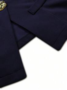 Sweetra Blazer minimalista básico sin mangas con botones grandes de metal para mujer