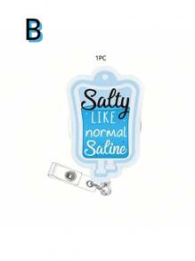 1 cái/12 cái Chai y tế Acrylic, Giá đựng thẻ ID có thể thu vào, Kẹp cá sấu xoay, Quà tặng bác sĩ y tá - Nhiều màu - Xem 5