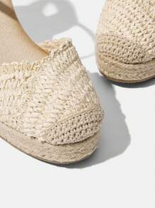 Styleloop Zapatos slip-on casuales de mujer con plataforma y suela gruesa, de unicolor y parches de encaje sencillo