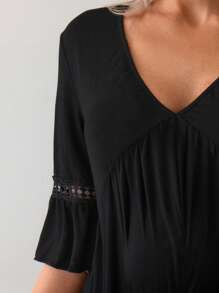 SHEIN Vestido de cobertura de unicolor para maternidad, ropa casual de resort