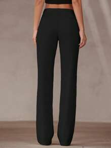 Aveloria Modichic Young Sexy Lady's Flared High Waist Pants - Black - View 6