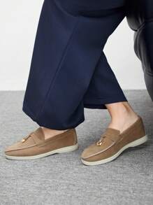 CUCCOO BIZCHIC Mocasines planos casuales para mujeres, sencillos y de moda, para uso diario - Caqui - Ver 3