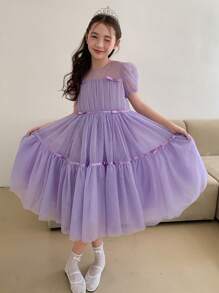 DAZY 青少年女孩派对礼服、秋季服装、返校服装 - 淡紫色 - 查看 1