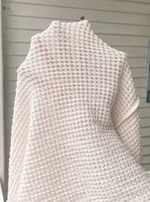SHEIN LUNE Damen Große Größen einfarbiges strukturiertes ärmelloses Camisole, geeignet für alle Jahreszeiten, lässig, Business Lässig, Häkelstoff, Hochzeitsgast Top, Old Money Stil für Frauen