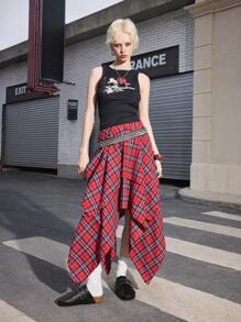 Sugerpunk 女士鞋履：暗黑摇滚朋克哥特式露趾玛丽珍牛津鞋（配搭扣铆钉穆勒鞋）、罗马沙滩凉鞋、厚底凉鞋和坡跟拖鞋 - 黑色 - 查看 3