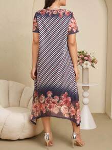 EMERY ROSE Đầm thanh lịch đơn giản tay ngắn cỡ lớn, phù hợp cho mùa hè - Nhiều màu - Xem 3