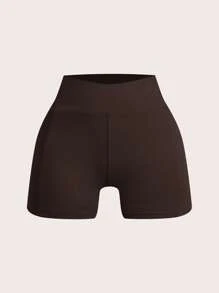 SHEIN EZwear Brown Vest & Shorts & Slim Fit Pants Multi-Piece Outdoor Set - Brown - View 8