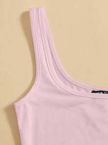 SHEIN Unity Women Solid Color Cami Top, Simple Fashion, Suitable For Summer - Baby Pink - View 4