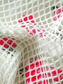 Swim Mod Women's Floral Print Halter Bikini Set, Summer Beach Clothes Outfit