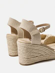 Styleloop Zapatos slip-on casuales de mujer con plataforma y suela gruesa, de unicolor y parches de encaje sencillo