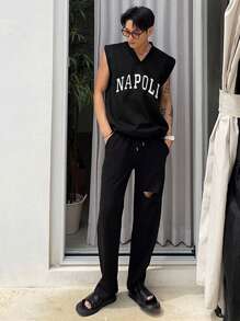 DAZY Top de tirantes con parche con letra de verano