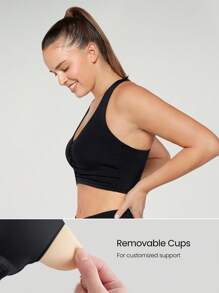 GLOWMODE Featherfit™ Sport-bh Mit Gerafftem Racerback