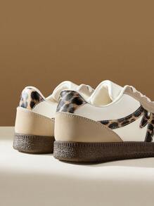 CUCCOO EASI 女士复古百搭运动鞋，平底厚底休闲时尚运动鞋，白色运动休闲鞋 - 彩色 - 查看 8