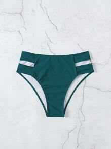 SHEIN Swim Beach Summer Women Swimwear Bikini Bottoms - Green - View 4