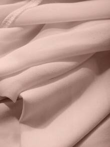 DAZY 女士雪纺中长款派对连衣裙，春秋季优雅长袖连衣裙 - 卡其色 - 查看 6