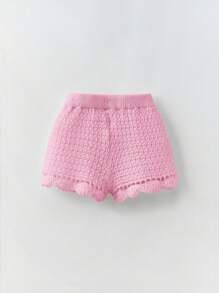 Maija Kids Maija Kids 2 件套年轻女孩休闲度假套装：透气网眼花瓣边短款吊带背心和短裤，适合室内和室外穿着，春夏季