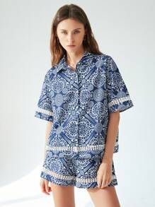 Aveloria Modichic 2 件套女士花卉瓷器复古图案夏季服装 - 彩色 - 查看 4