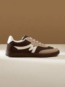 CUCCOO EASI 女士休闲厚底运动鞋，复古百搭运动鞋，厚底时尚平底乐福鞋，适合返校和圣诞节穿着 - 棕色 - 查看 3