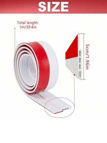 1米3孔自粘门底密封条适用于卧室门，防尘，隔音，防风，适用于门窗，贴纸，墙贴，家居装饰乙烯基贴花，春季装饰物品让您的家焕然一新，拉玛装饰贴纸