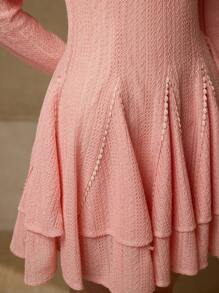 MOTF PREMIUM RUFFLE ZIPPER DRESS - Pink - View 2