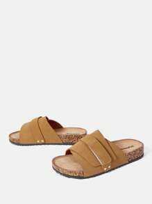 Styleloop Women's Casual Flat Slide Sandals - Camel - View 3