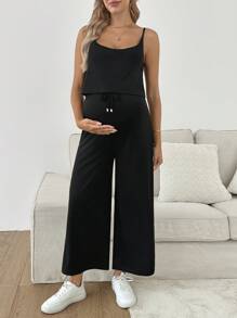 SHEIN 可调节肩带哺乳连体衣，简约时尚的设计，适合夏季