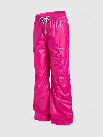 Street Life Men's Y2K Avant Drawstring Waist Utility Pockets Casual Loose Streetwear Pants