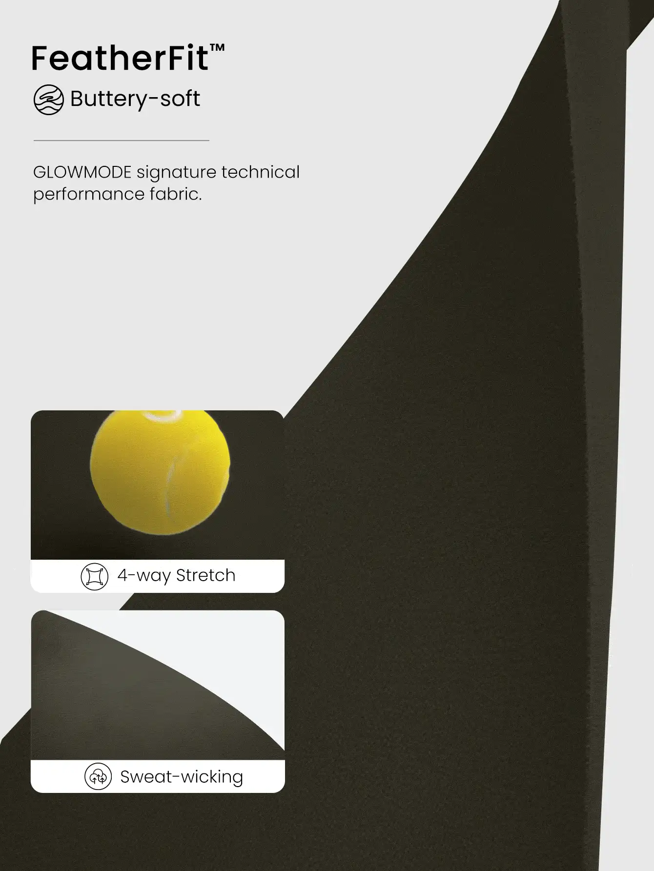 GLOWMODE 24" FeatherFit™ Crossover Yoga Leggings Buttery Soft High Stretch Crossover Waist Sports Tights Gym Fall Winter