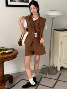 DAZY Tween Girl 2 Pieces Fall Outfit - Brown - View 5