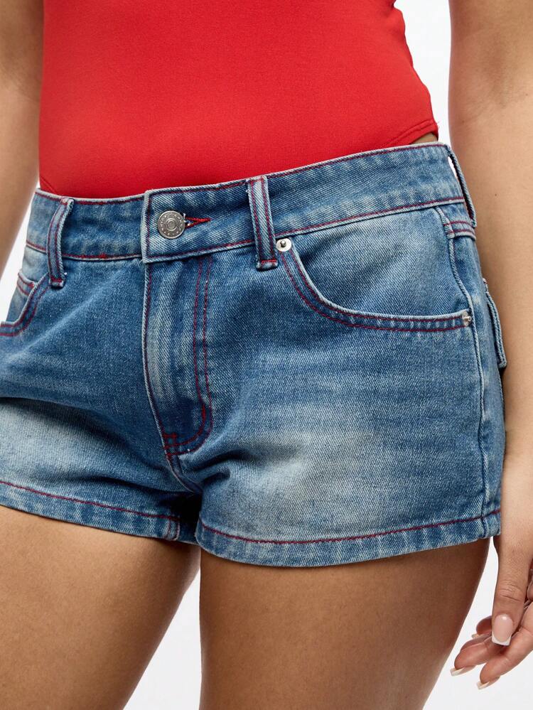 SUMWON WOMEN Szorty jeansowe z niskim stanem na lato