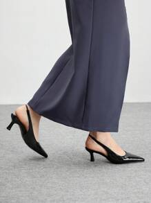 CUCCOO BIZCHIC Black Pointed Toe Women High Heels, Simple Commuter Versatile Pumps - Black - View 5