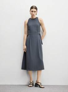 CUCCOO BIZCHIC 女士黑色方头粗高跟 6 厘米罗马系带凉鞋，适合正装、外出和度假 - 黑色 - 查看 10