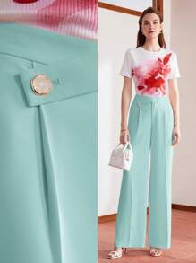 MOTF PREMIUM PRESS CREASE SLANT POCKET SUIT PANTS - Green - View 9