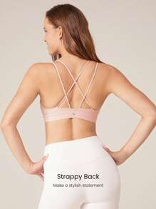 GLOWMODE Sujetador Deportivo Con Espalda Cruzada Featherfit™ - Rosa vieja - Ver 4