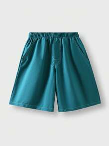 JNSQ Nuevos shorts deportivos informales de verano para niños, shorts deportivos informales con cintura elástica para niños