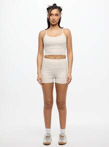 SUMWON WOMEN Strappy Sports Camisole Performance Tank Top Moisture Wicking Removable Padded Cups Yoga Athletic Training Running Workout Studio High Impact Activities