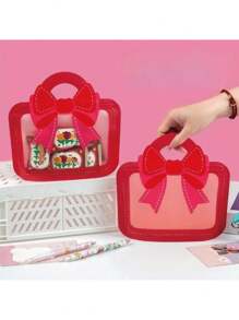 12pcs7.87X7.48X5.3inche Pink, Blue, Red Bowknot Shape Party Favor Tote Gift Bags,Jewelry Packaging Bag,Treats Bag For Birthday Party&Candy/Biscuits Storage,For Wedding Favors Valentine's Day, Easter,Party Favors , Graduation Decorations,Wedding Items,Bridesmaid Gifts,Wedding Favors For Guests,Gifts, Shower Party Decorations,Bridal Shower,Party Supplies,Room Decor,Gift Box, Mother's Day,Christmas,Halloween Decor, Back To School, Boybackpack,.Storage Box,Fall Decor,Christmas Decorations - Multicolor - View 2