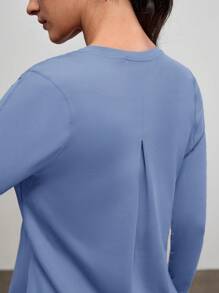 POWERISTA Powerista Women's High Elasticity Breathable Yoga/Pilates/Workout/Running/Cycling Outdoor T-Shirt With Thumb Hole, Suitable For Summer