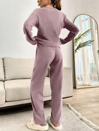 RueChic Schattige Lazy Koala Geborduurde PJ Set view 2