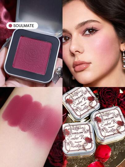 Ember Rose Eternal Flame Cream Blush-Soulmate Valentines Palette Di Fard In Crema-Polvere, Altamente Pigmentato, Non Sbiadisce, Duraturo, Naturale, Facile Da Usare, Scatola Di Fard Rare Marchio Bellezza Trucco Cosmetico Per Donne Ragazze Perfetto Per Autunno Inverno Ideale Per Y2K Elegante Moda Adatto Per Compleanno Natale Presente Festa Pronto Migliore Colore